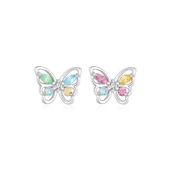 QIANCHANG S999 Fine Silver Stud Earrings Women's