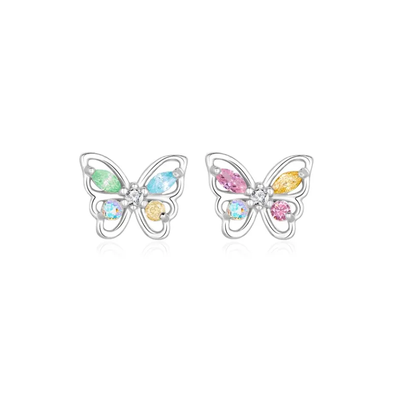 QIANCHANG S999 Fine Silver Stud Earrings Women's-0