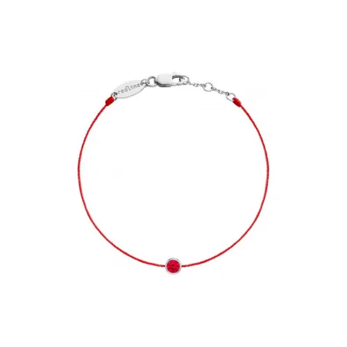 Redline 18K White Gold Ruby Bracelets Unisex Red