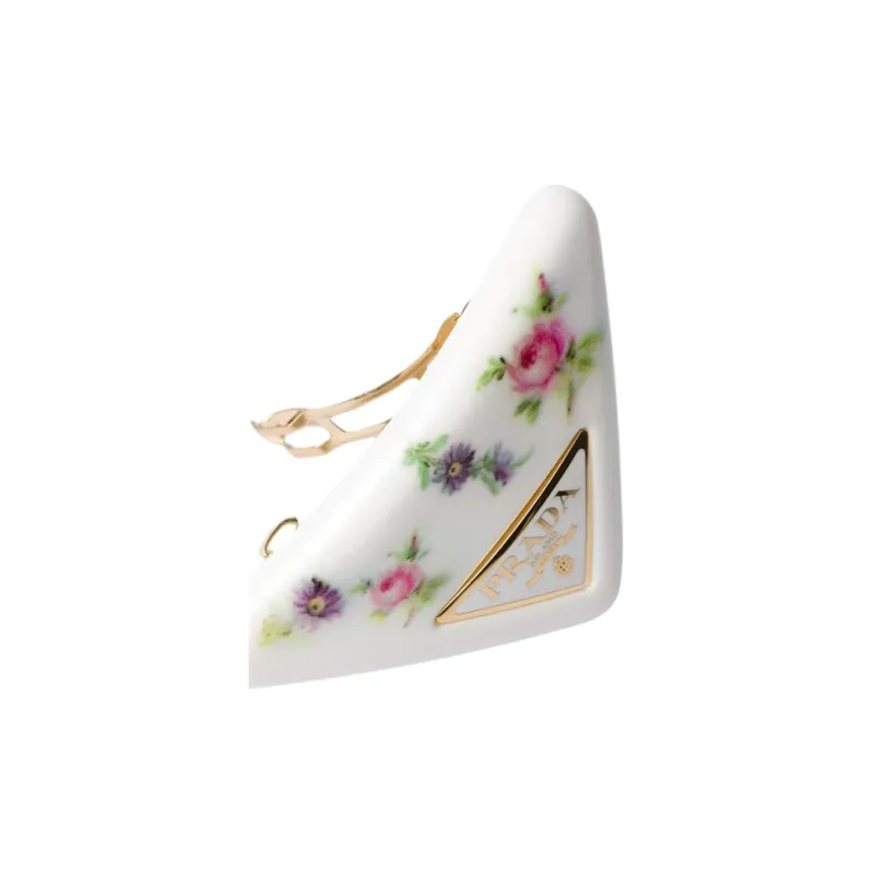 PRADA Plexiglass Hair Clips Women's White-2
