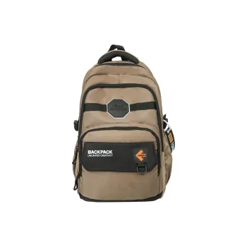 Yalu Nylon School Bag Travel Bag Hiking Backpack Unisex Trendy Khaki/Classic Black/Elegant Gray/Quality Gray Green
