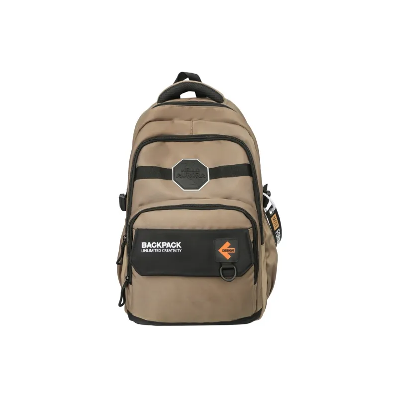 Yalu Nylon School Bag Travel Bag Hiking Backpack Unisex Trendy Khaki/Classic Black/Elegant Gray/Quality Gray Green-0