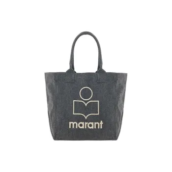 ISABEL MARANT Cotton Tote Bag, Shopping Bag, Handbag Small Size Women's Black