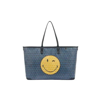 Anya Hindmarch Recycled Canvas Bag, Tote Bag, Shopping Bag, Shoulder Bag, Handbag Women's Ocean Blue