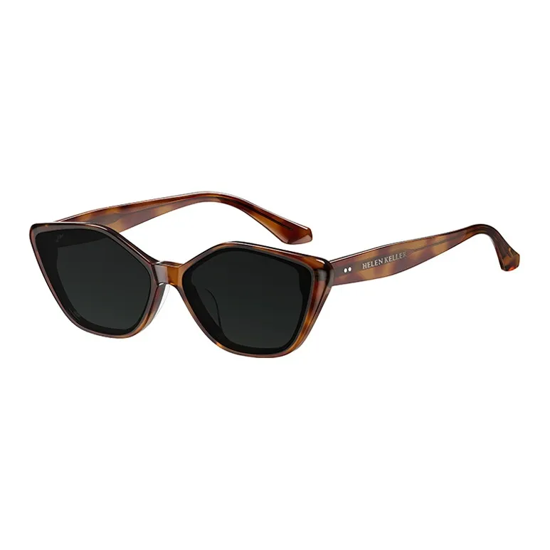 HELEN KELLER Plate Frame Cat Eye Sunglasses Unisex-5