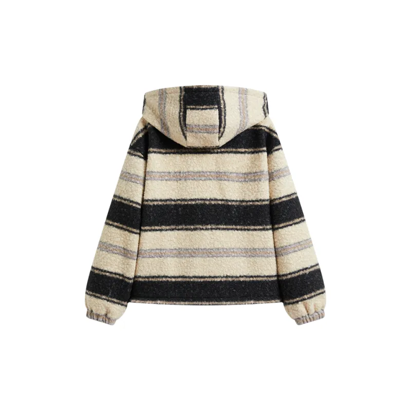 Octopus Me Sweatshirt Women's Beige Blue Stripes-1
