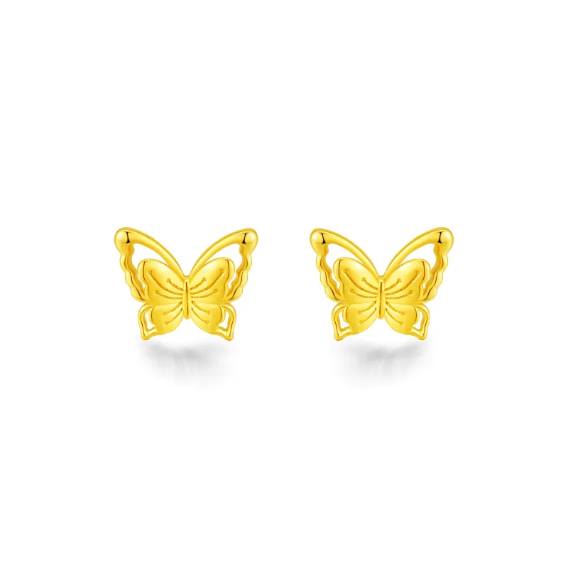 Central Fashion 925 Sterling Silver Stud Earrings Women's Gold-0