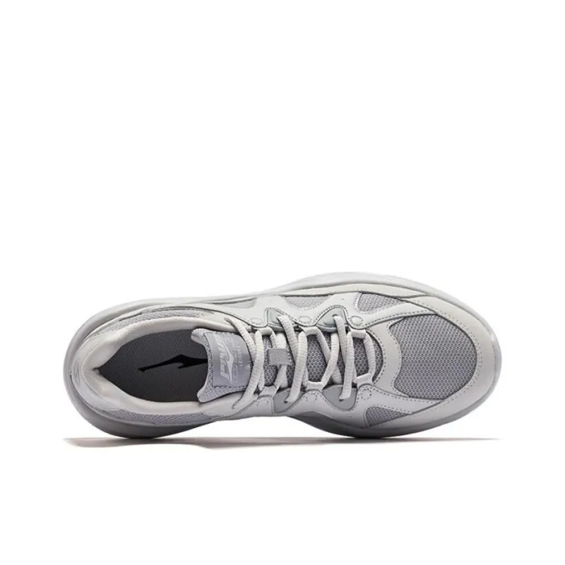 Erke Cushioned Wear Resistant Coverage Low Top Casual Shoes Men's Gray-3
