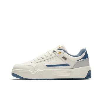 Anta C37 Series Anti Slip Wear Resistant Low Top Skateboard Shoes Men's White Blue Gray