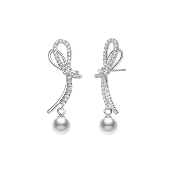 ME LUXE Saltwater Pearl Stud Earrings Women's