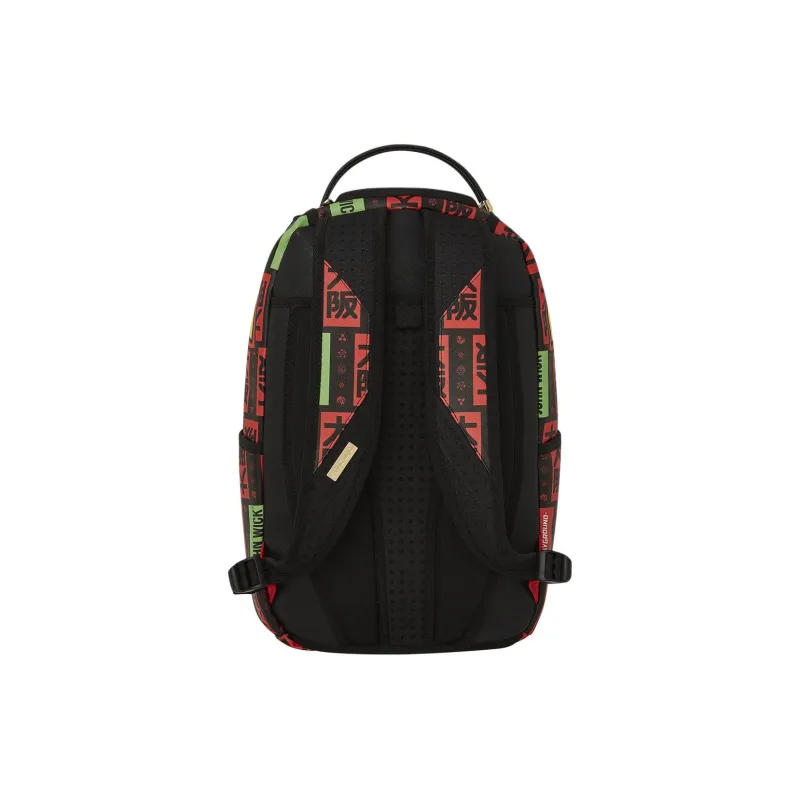 SPRAYGROUND Artificial Leather Backpack Men's Black & Red-3