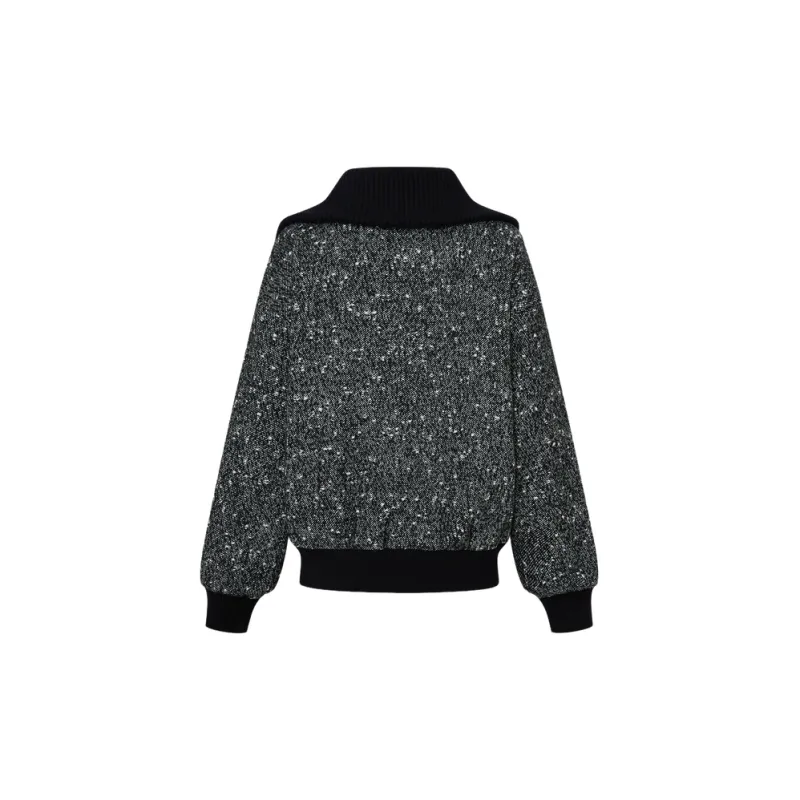 MOCO Jacket Women's Black White Mixed Color-1