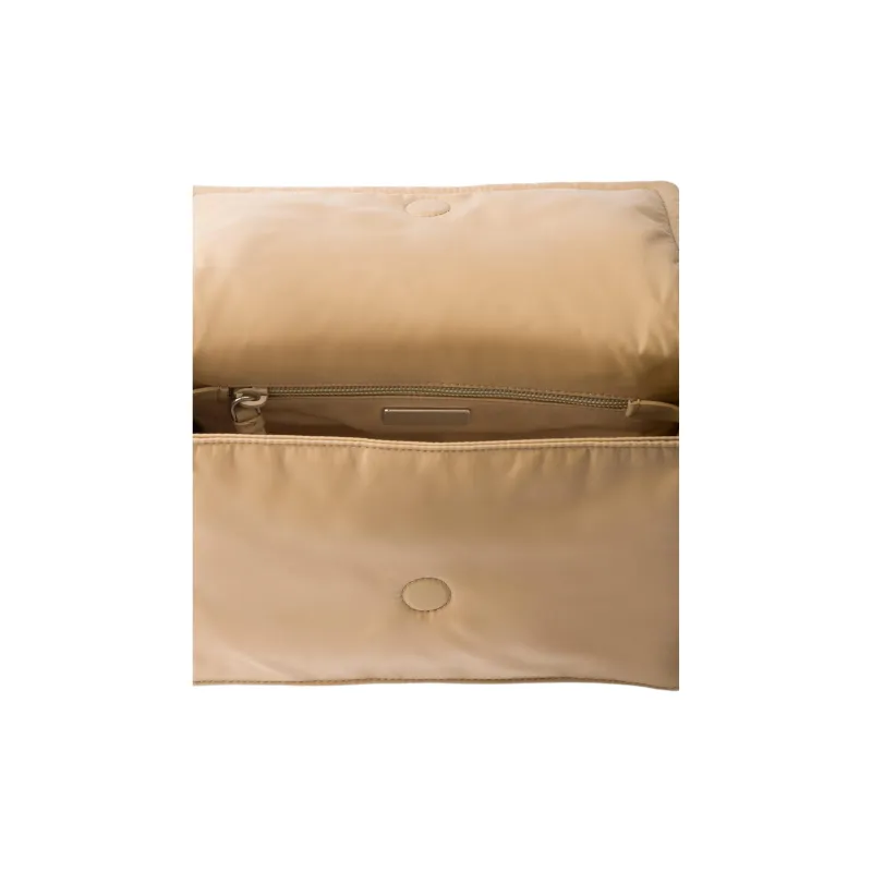 PRADA Re Nylon Recycled Polyamide Crossbody Bag, Shoulder Bag Trumpets Women's Camel Brown-4