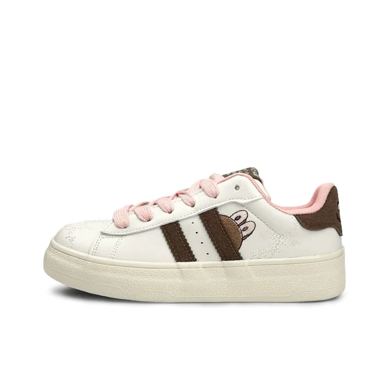 Mengsai Shock Absorbers With Slip Resistant Features Low Top Skateboard Shoes Women's Pink Brown-1