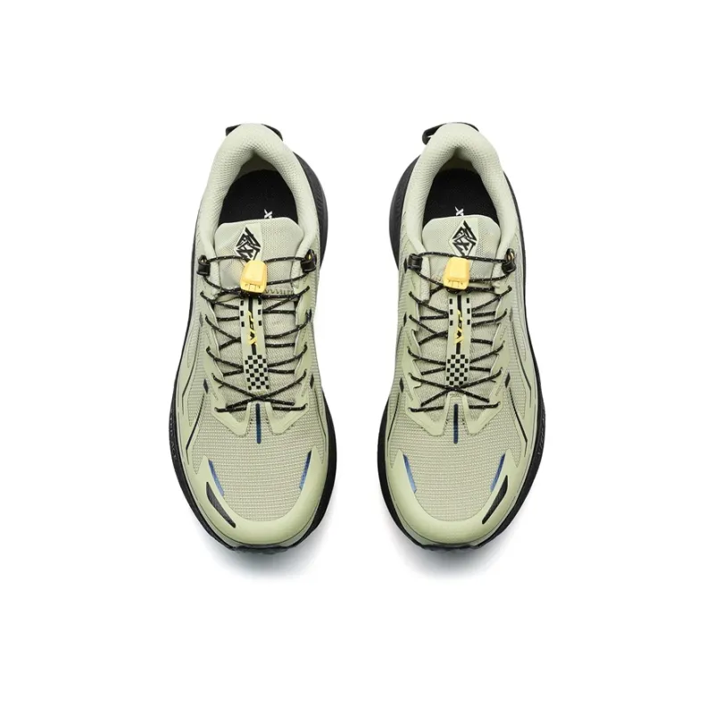 XTEP Kunlun 2.0 Cushioning Support Abrasion Resistant Slip Resistant Low Top Outdoor Shoes Men's Stone Moss Green/Black-3