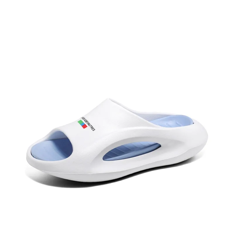 CARTELO Slide Slippers Unisex White Blue/White Green/Beige Brown-1