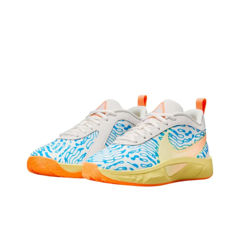 Nike Giannis Freak 6 Anti Slip Wear Resistant Low Top Basketball Shoes White Blue Orange Unisex-2