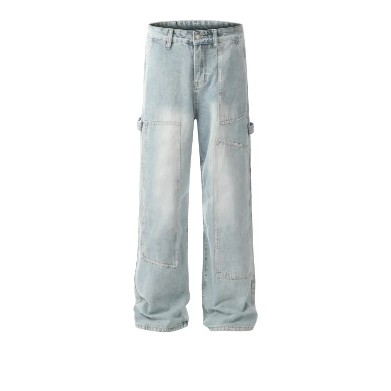 TESTUNG Trendy Essential Jeans Unisex Blue Tone-0