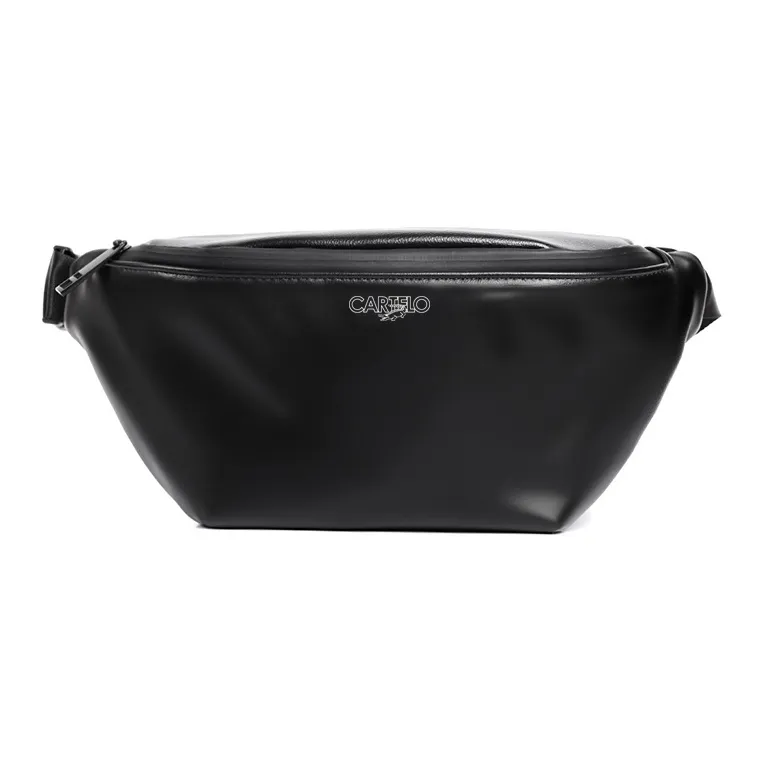 CARTELO Polyester With PVC Fanny Pack Regular Men's Black/Black Plaid-0
