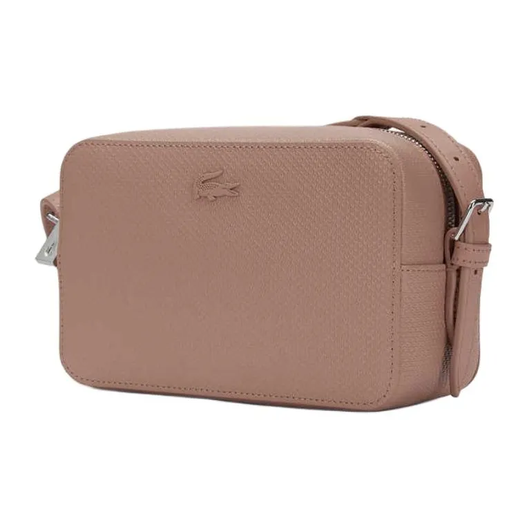 LACOSTE Blended Material Shoulder Bag Small Size Women's Pink-1