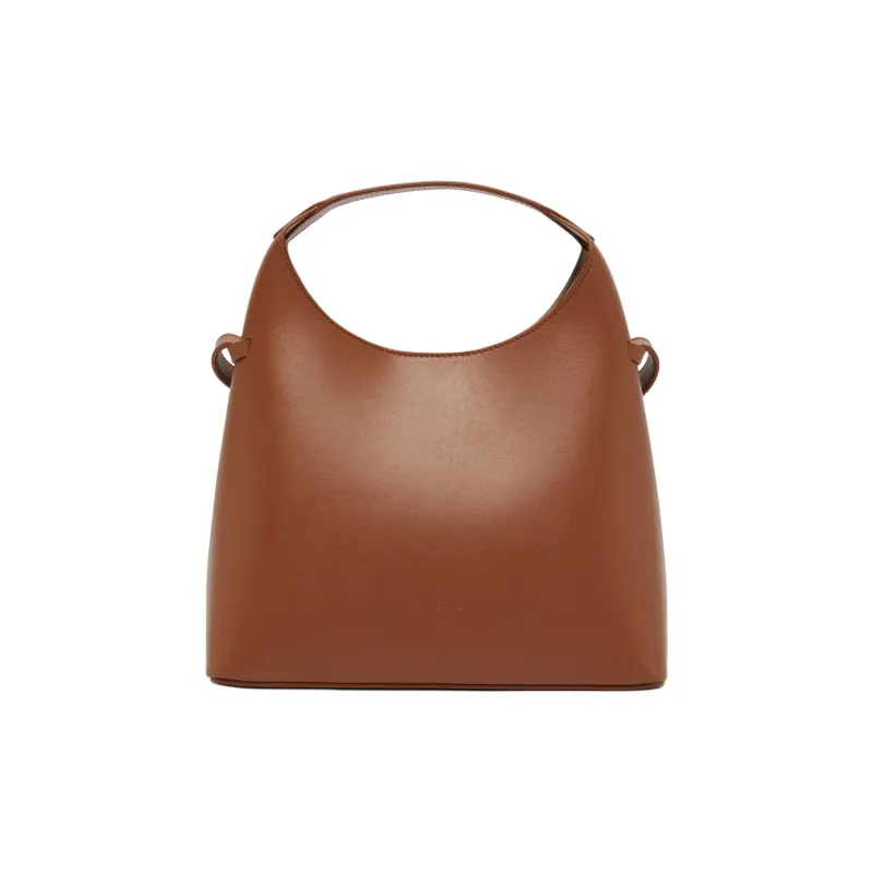 AESTHER EKME Grained Calfskin One Shoulder Handbags Women's Brown Rust-2