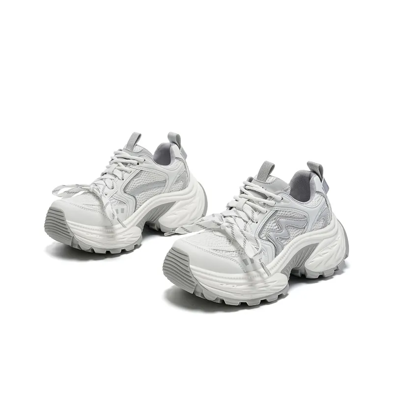 EBLAN Low Top Chunky Sneakers Women's Beige-1