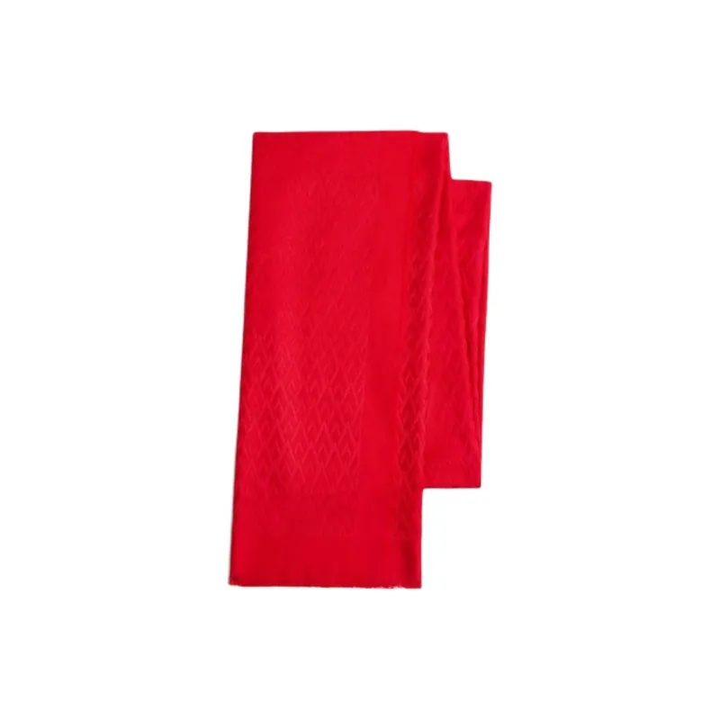 Valentino Silk, Wool Knit Scarves Women's Red-0