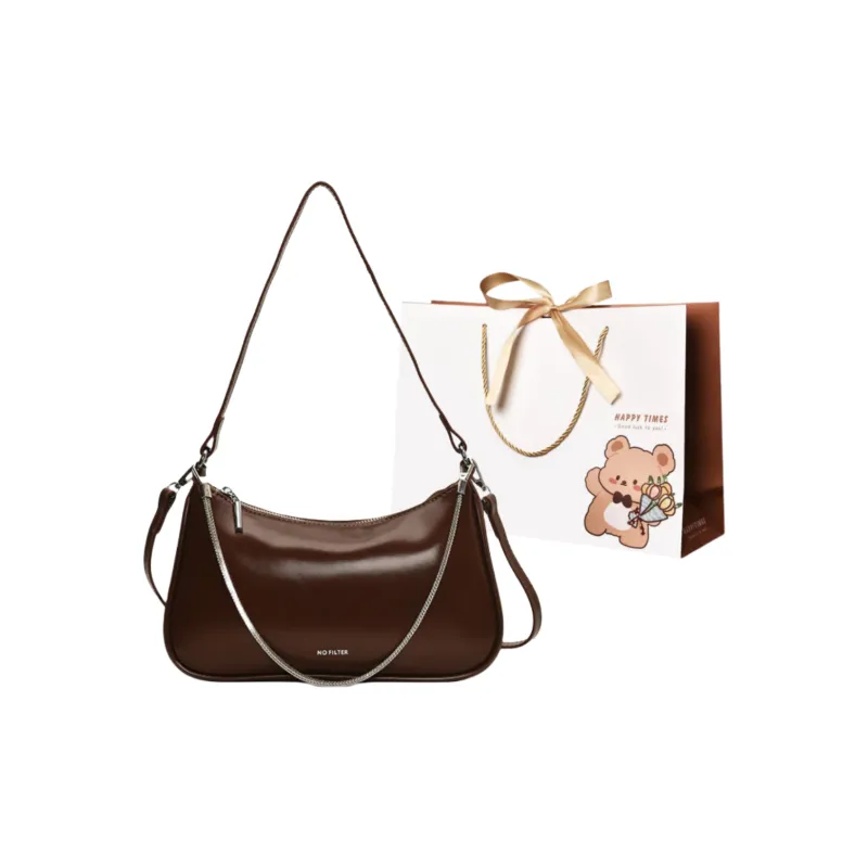 ERANGBEAR PU Shoulder Bag Regular Women's Jelly Color/Light Coffee/Black/Ecru/Milk Tea Beige-3