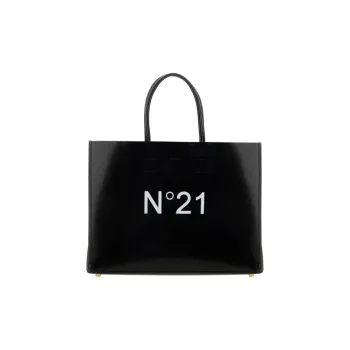 N°21 Polyurethane Tote Bag, Shopping Bag, Handbag Women's Black