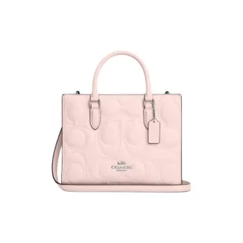 COACH Maggie Smooth Leather Tote Bag, Shopping Bag, Shoulder Bag, Handbag Trumpets Women's Pink
