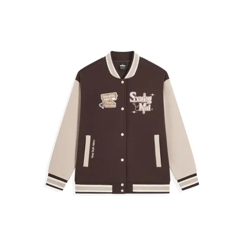 XTEP Baseball Jacket Women's Iron Gray/Mountain Moon White