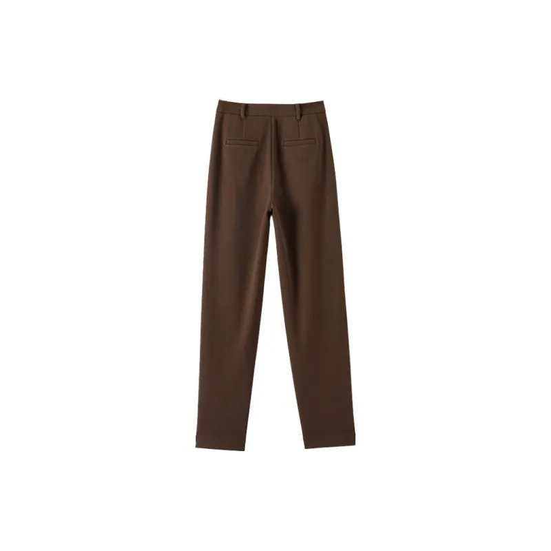 Late White Casual Pants Women's-3