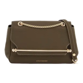 Strathberry Calfskin Crossbody Bag Shoulder Bag Mini Women's Khaki