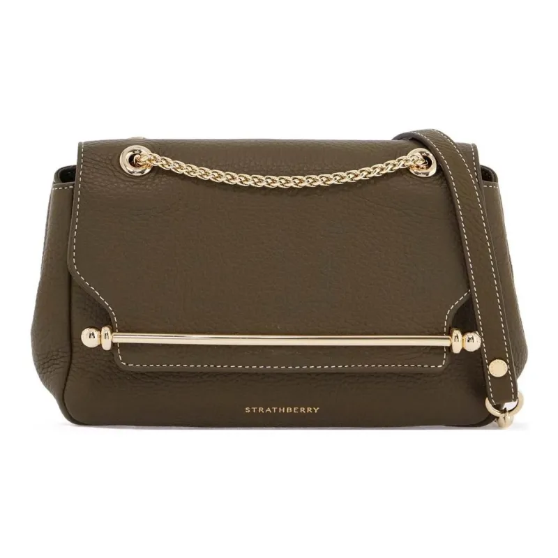 Strathberry Calfskin Crossbody Bag Shoulder Bag Mini Women's Khaki-0