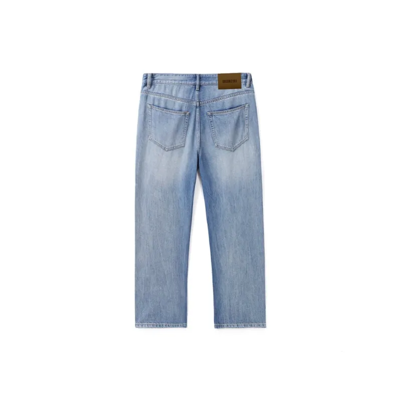 HUNZHI Jeans Unisex Denim Blue-1