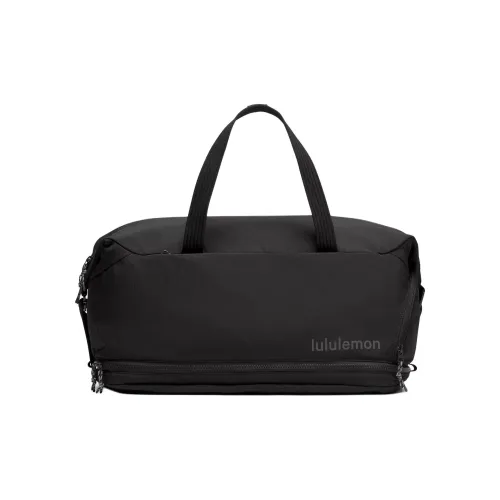Lululemon Recycled Nylon Gym Bag Travel Bag 30L Unisex Black & Gray