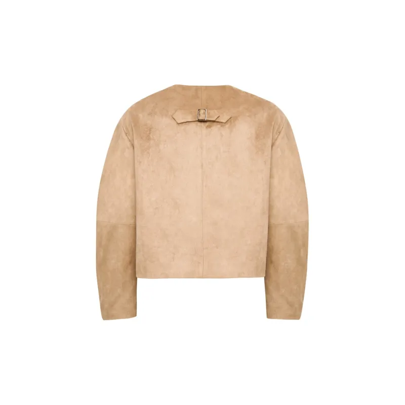 Lost In Echo Cropped Coats Women's Milk Coffee-1