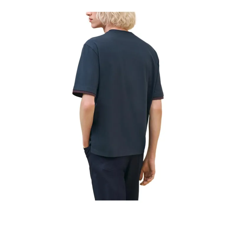 HERMES FW24 T Shirt Men's Marine Blue-1