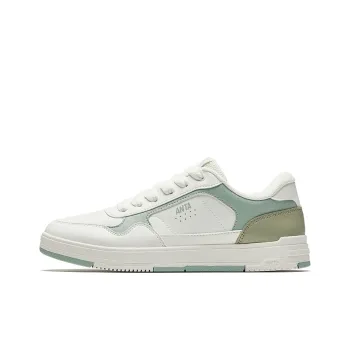Anta Anti Slip Wear Resistant Low Top Skateboard Shoes Women's White Green