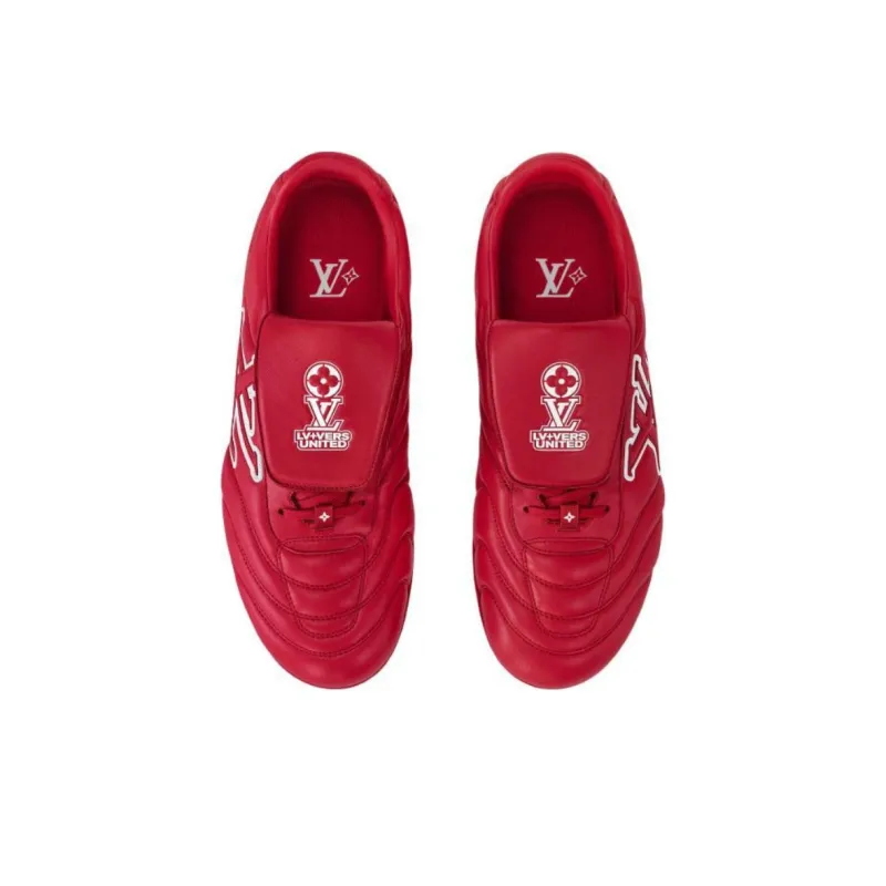 LOUIS VUITTON Footprint Soccer Low-Top Casual Shoes Men's Red-3
