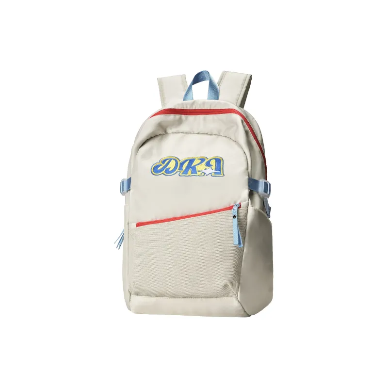 DRACONITE Polyester Student Backpack Regular Unisex Khaki-9