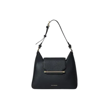 Strathberry Calfskin Hobo Bag Shoulder Bag Women's Black