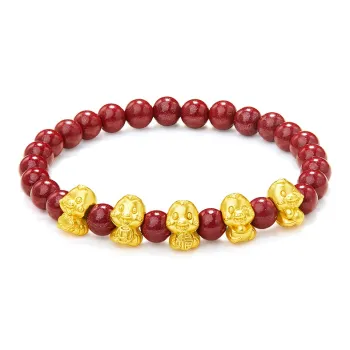 AGOVSKI Reconstructed Cinnabar Bracelets Unisex