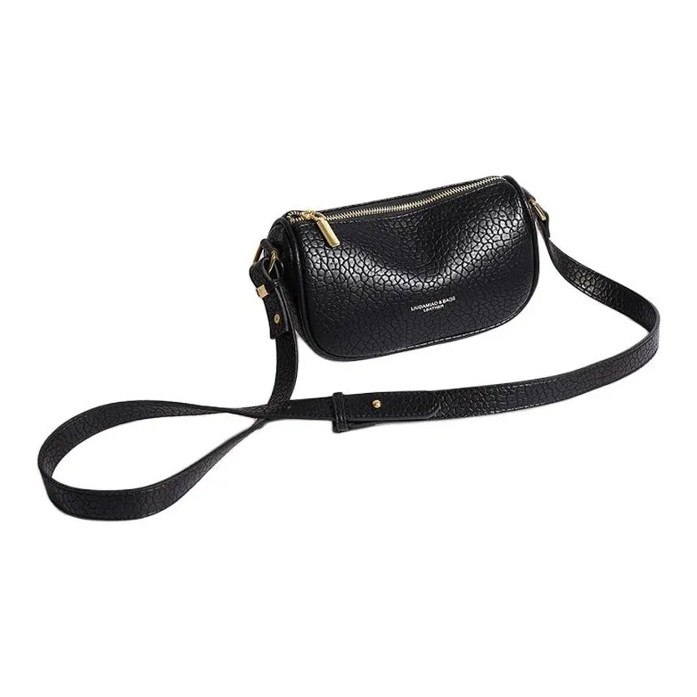 OKEKE Pu Crossbody Bag Shoulder Bag Regular Unisex Dark Brown/Black/Khaki/Light Brown-1