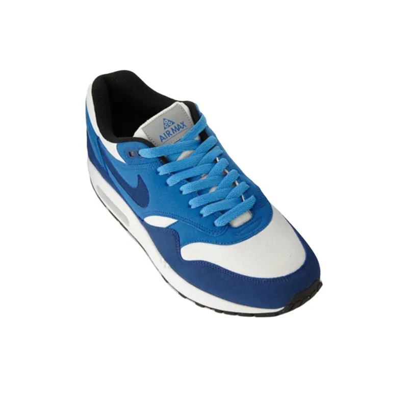 Nike Air Max 1 Anti-Slip Wear-Resistant Low-Top Running Shoes Men's Dark Blue-3