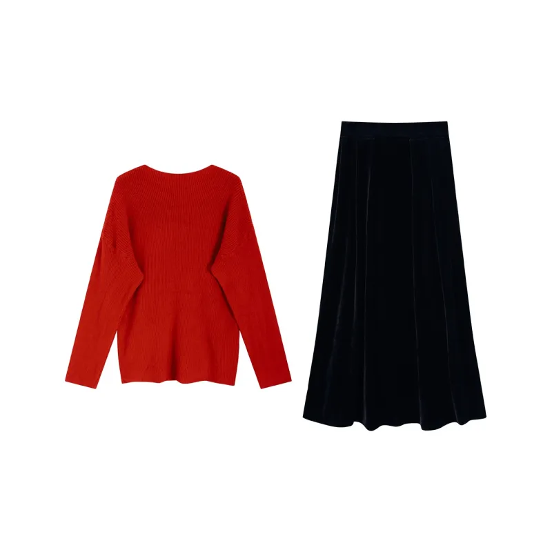 SNZX Two Piece Skirt Sets Women's-1