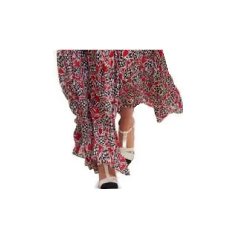 CHANEL Casual Long Skirts Women's Red-3