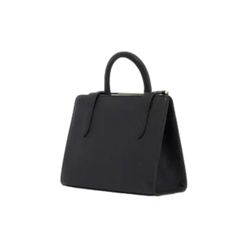 Strathberry Calfskin Tote Bag, Shopping Bag, Handbag Mini Women's Black-2
