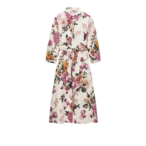 ZARA ZW Series Long Sleeved Dresses Women's Multicolor