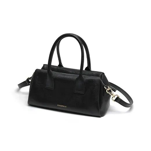 PIERPOLO Cow Leather Commute Crossbody Bag, Shoulder Bag, Handbag Small Size Women's Brown/Black-3